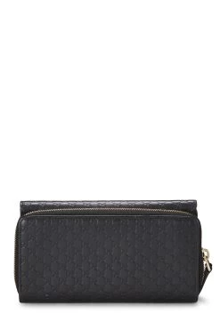 Black Microguccissima Leather Flap Wallet -Fashion clothing QFA1A46ZKB001 3