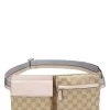 Gucci Pink Original GG Canvas Web Double Pocket Waist Pouch