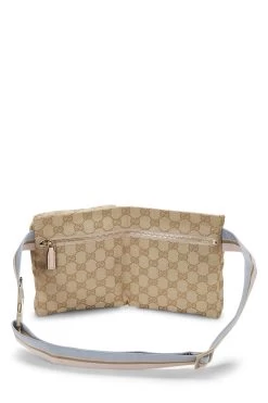 Gucci Pink Original GG Canvas Web Double Pocket Waist Pouch -Fashion clothing QFA1AEJYPB006 4