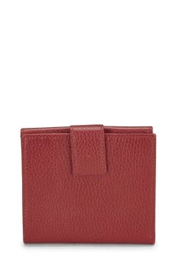 Gucci Red Grained Leather French Flap Wallet -Fashion clothing QFA1BF1LRB005 3