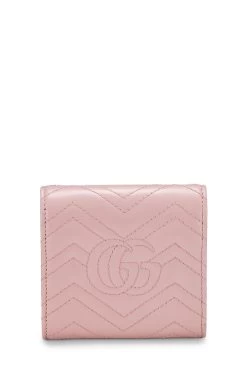 Gucci Pink Leather GG Marmont Card Case -Fashion clothing QFA1BG1LPB024 3
