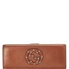 Gucci Rust Orange Leather Studded Soho Continental Wallet