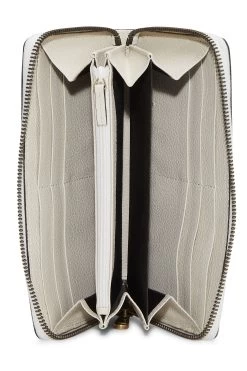 Gucci White Leather Logo Print Zip Wallet -Fashion clothing QFA1IG1LWB000 4