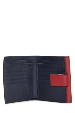 Gucci Red & Navy GG Supreme Canvas French Flap Wallet -Fashion clothing QFA1QQ73RB000 4