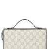 Gucci Grey GG Supreme Canvas Zip Travel Organizer