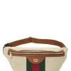 Gucci Beige Woven Canvas Web Belt Bag