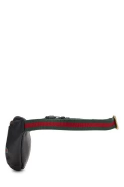 Gucci Black Leather Logo Web Belt Bag Small -Fashion clothing QFA2271LKH024 3