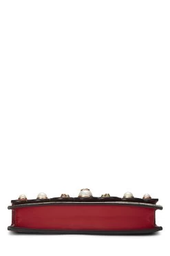 Gucci Red Original GG Supreme Canvas Pearl Studded Wallet-On-Chain (WOC) 12 Gucci Red Original GG Supreme Canvas Pearl Studded Wallet-On-Chain (WOC) -Fashion clothing QFA2EG06PB001 5