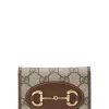 Gucci Brown Original GG Supreme Horsebit Compact Wallet