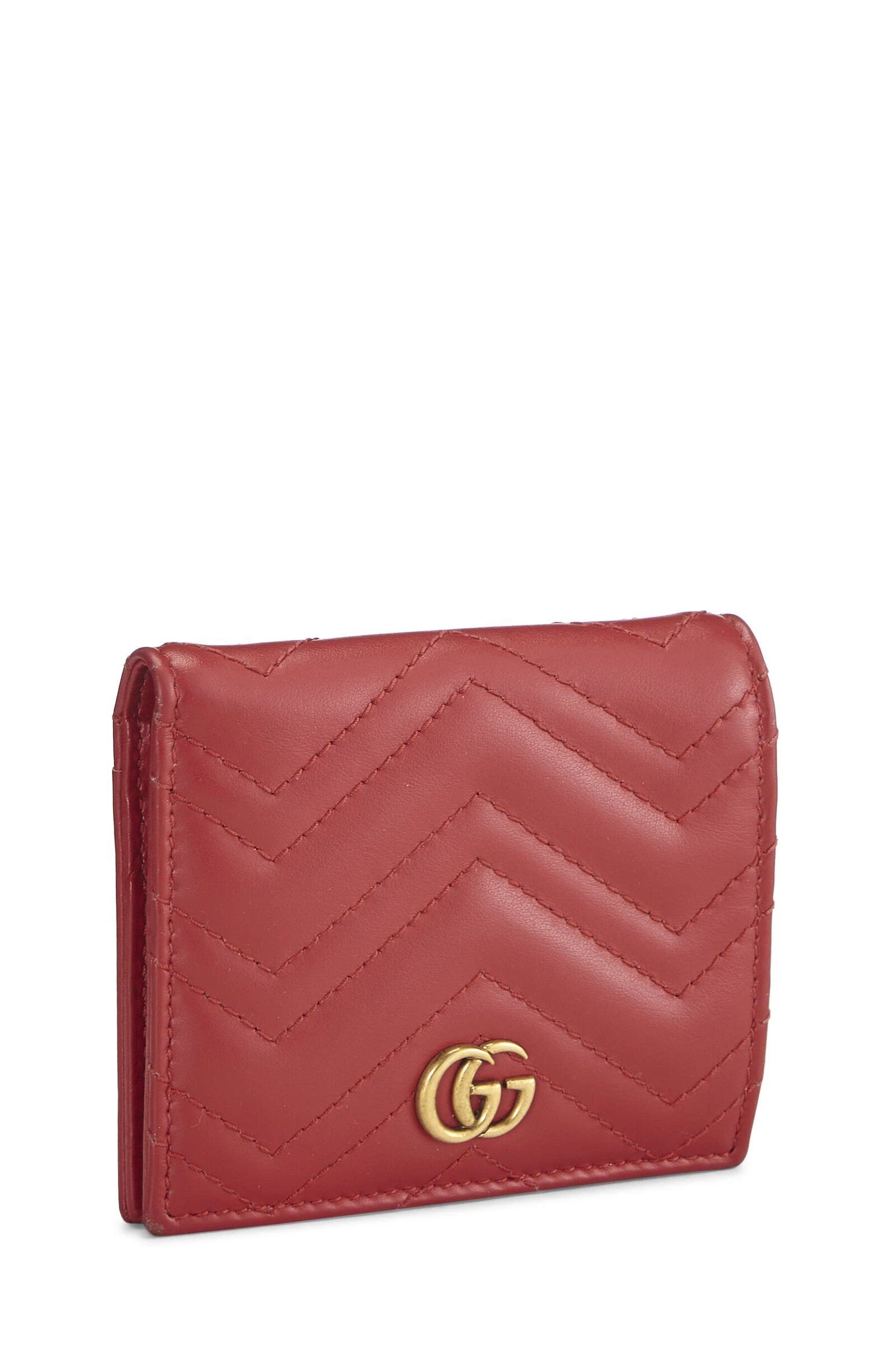 Gucci Red Leather GG Marmont Card Case 2 Gucci Red Leather GG Marmont Card Case - Image 2