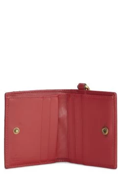 Gucci Red Leather GG Marmont Card Case 7 Gucci Red Leather GG Marmont Card Case -Fashion clothing QFA3Q61LRB000 4