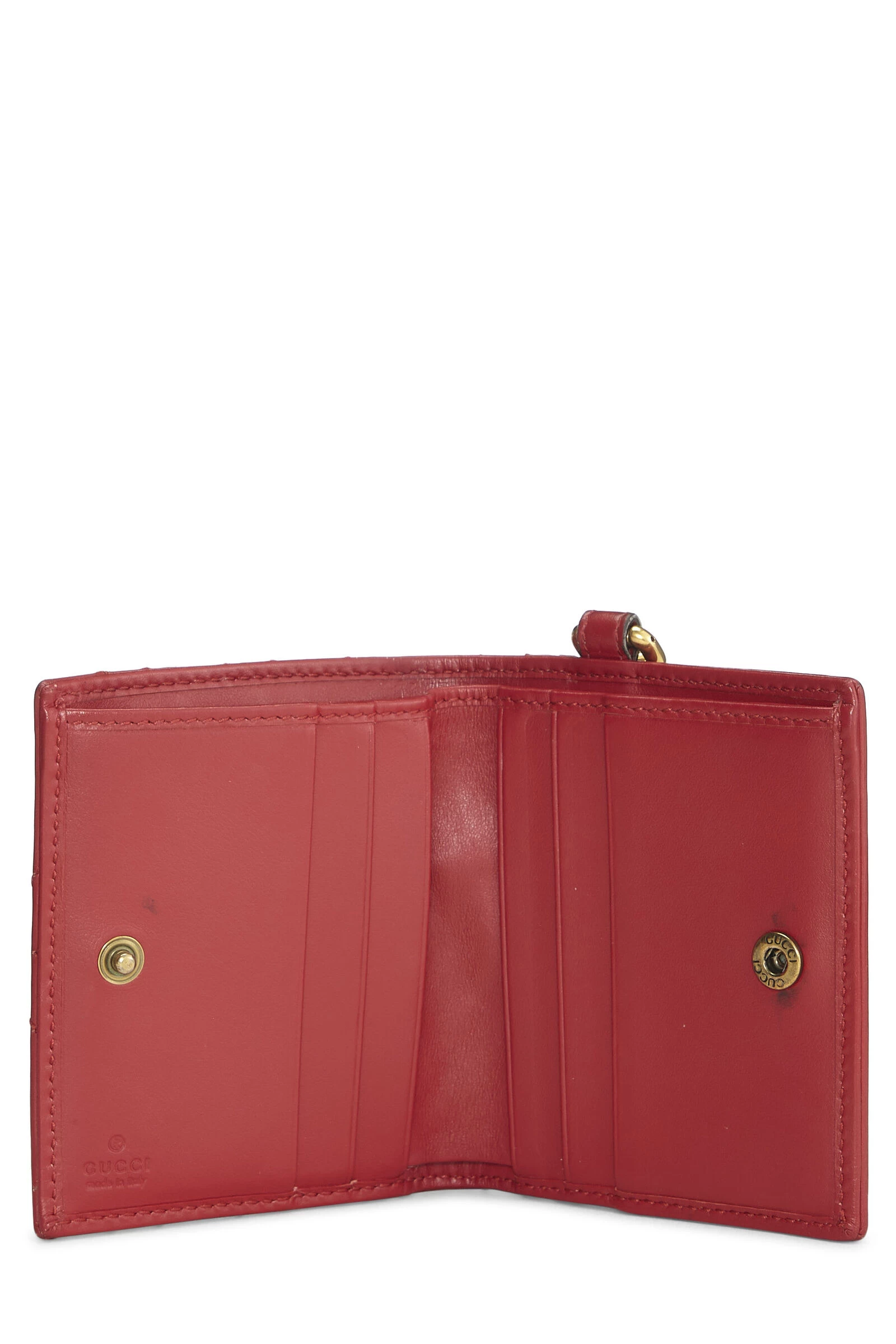 Gucci Red Leather GG Marmont Card Case 4 Gucci Red Leather GG Marmont Card Case - Image 4