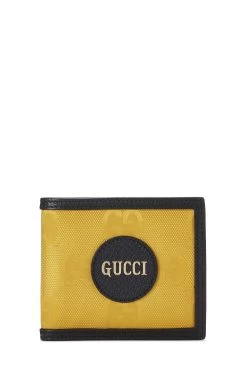 Gucci Yellow Nylon Off The Grid Bifold Wallet