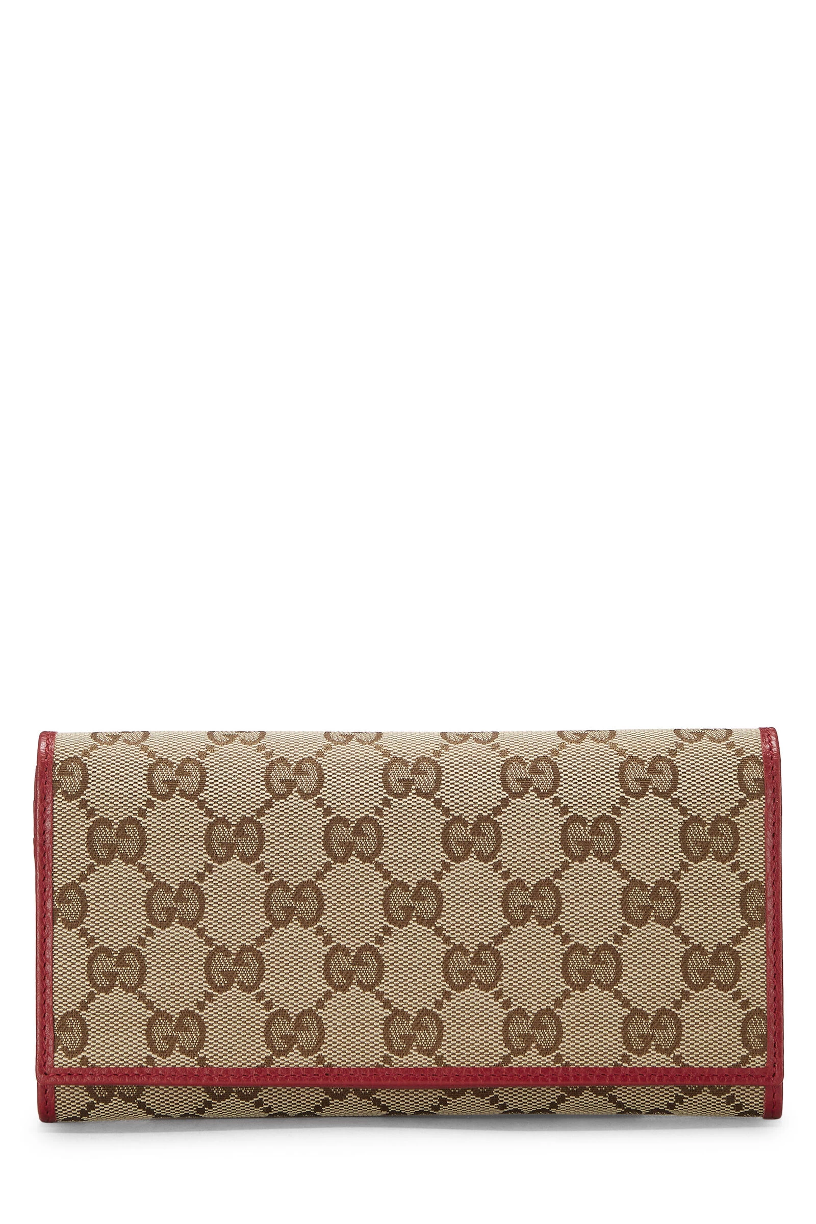 Gucci Red Original GG Canvas Continental Wallet 1 Gucci Red Original GG Canvas Continental Wallet