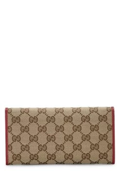 Gucci Red Original GG Canvas Continental Wallet 6 Gucci Red Original GG Canvas Continental Wallet -Fashion clothing QFABGX0ERB006 3