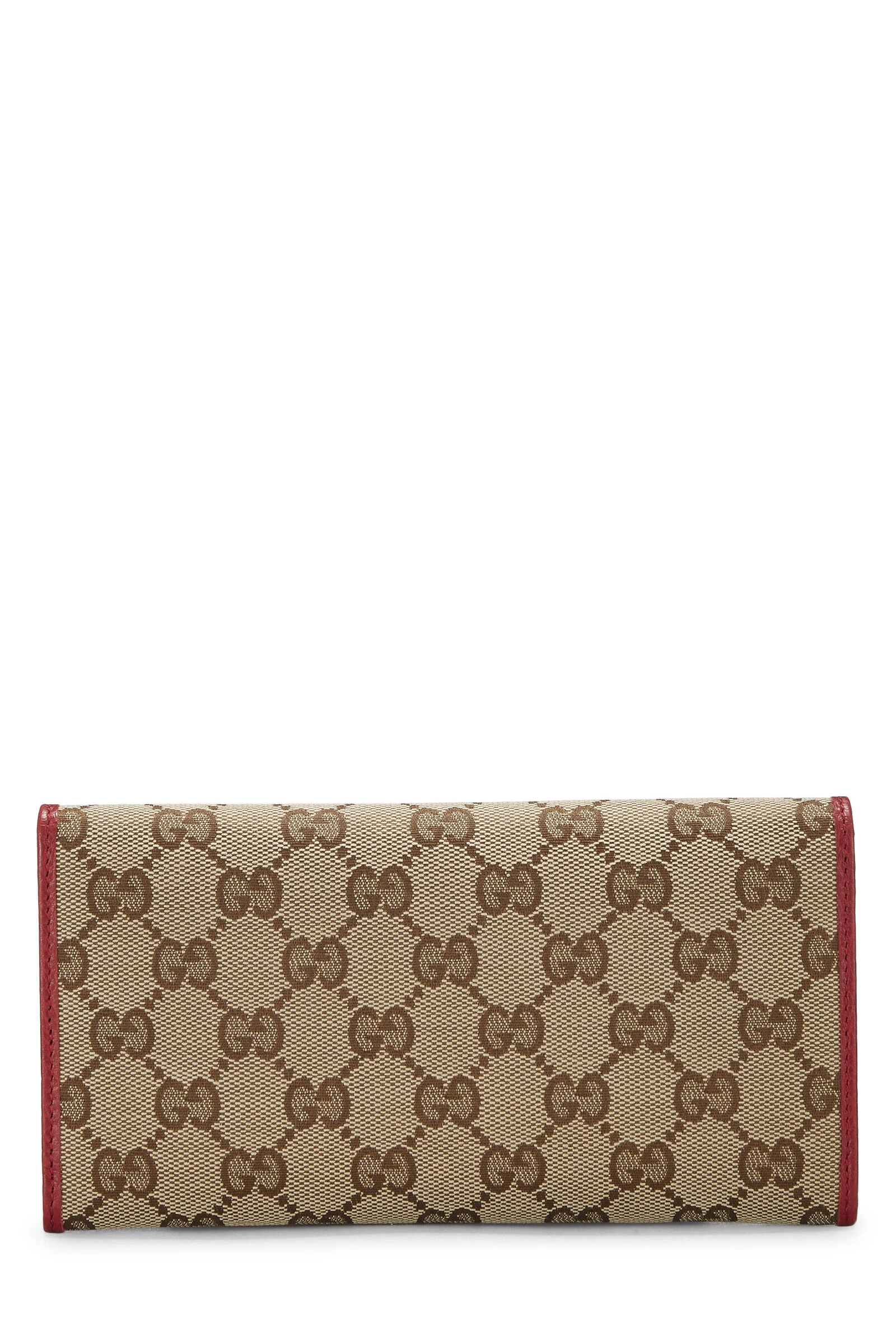 Gucci Red Original GG Canvas Continental Wallet 3 Gucci Red Original GG Canvas Continental Wallet - Image 3