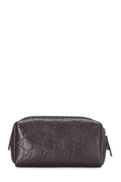 Brown Guccissima Leather Cosmetic Pouch -Fashion clothing QFACVY3G0B002 3