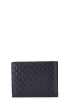Navy Microguccissima Leather Bifold Wallet -Fashion clothing QFAJUUCONB006 3