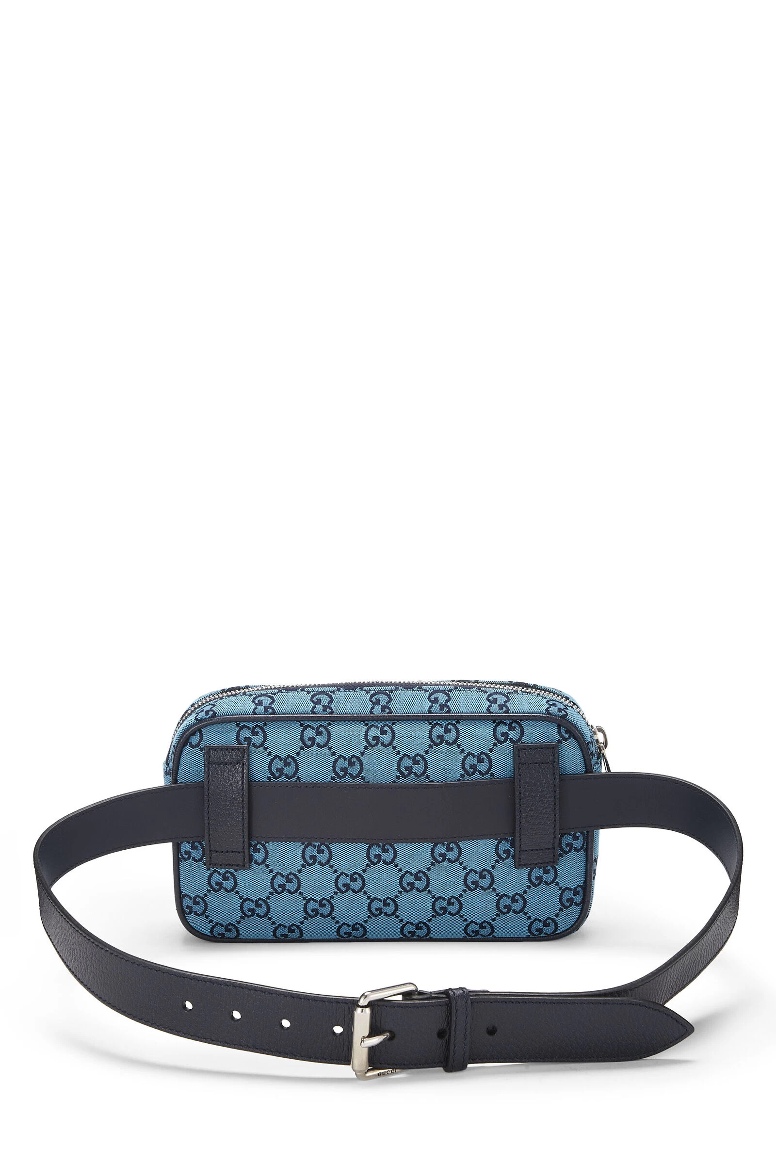 Gucci Blue GG Marmont Canvas Belt Bag 4 Gucci Blue GG Marmont Canvas Belt Bag - Image 4