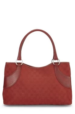 Gucci Red Original GG Canvas Tote -Fashion clothing QFB05DJYRB002 4