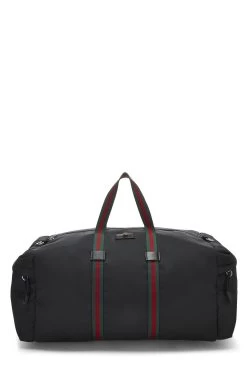 Gucci Black Techno Canvas Web Duffle