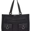 Gucci Black GG Nylon Abbey Pocket Tote