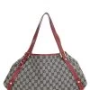 Gucci Red & Navy GG Canvas Abbey Tote Large