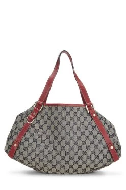 Gucci Red & Navy GG Canvas Abbey Tote Large 9 Gucci Red & Navy GG Canvas Abbey Tote Large -Fashion clothing QFB18D0ER5004 4