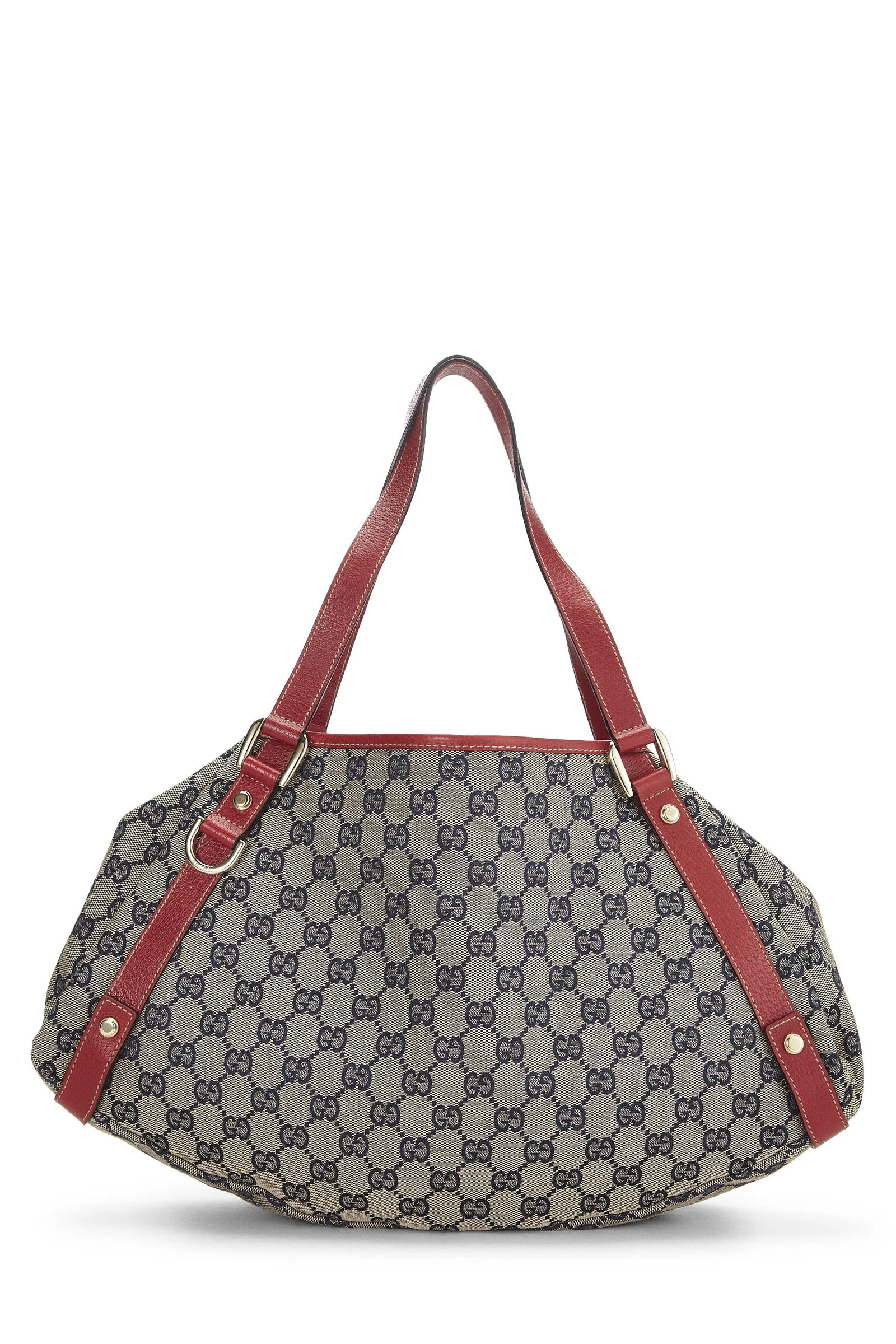 Gucci Red & Navy GG Canvas Abbey Tote Large 4 Gucci Red & Navy GG Canvas Abbey Tote Large - Image 4