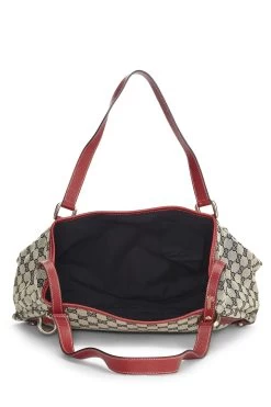 Gucci Red & Navy GG Canvas Abbey Tote Large 11 Gucci Red & Navy GG Canvas Abbey Tote Large -Fashion clothing QFB18D0ER5004 6