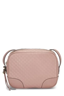 Pink Microguccissima Leather Bree Crossbody