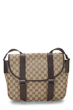 Gucci Original GG Canvas Buckle Flap Messenger