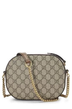 Gucci Original GG Supreme Canvas Bee Chain Crossbody Mini -Fashion clothing QFB19U7309004 4