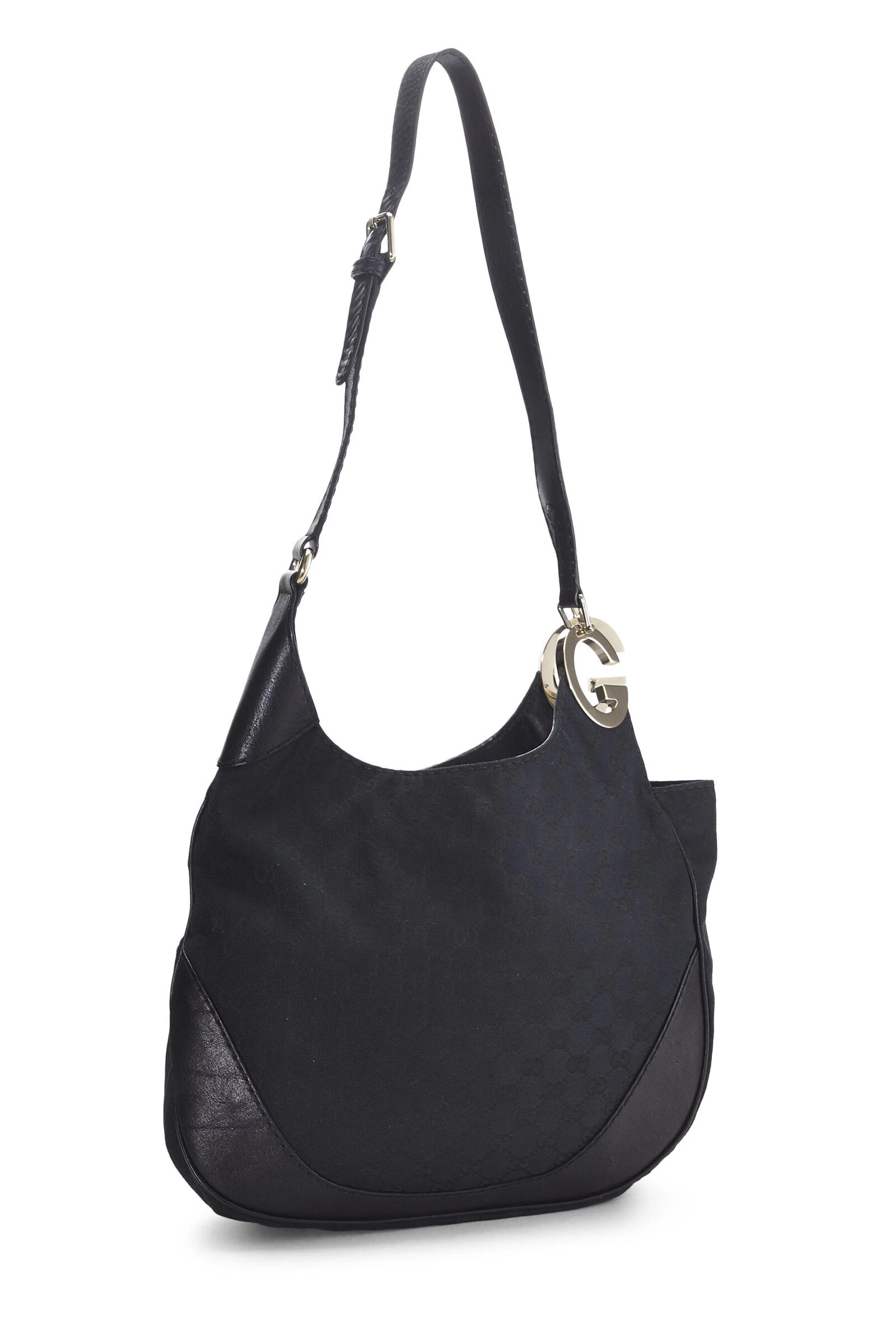 Gucci Black GG Canvas Charlotte Shoulder Bag 2 Gucci Black GG Canvas Charlotte Shoulder Bag - Image 2