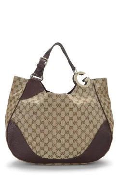 Gucci Burgundy Original GG Canvas Charlotte Tote Large