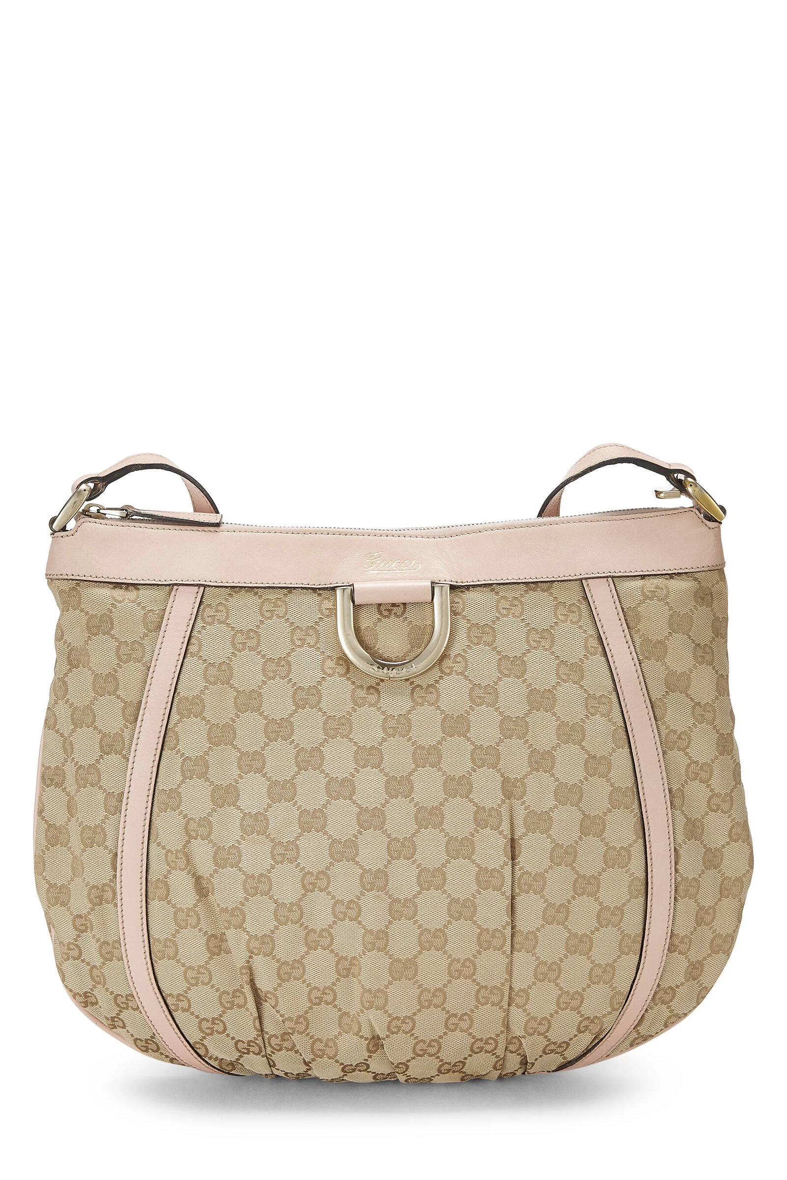Gucci Pink Original GG Canvas D-Ring Abbey Messenger Large 1 Gucci Pink Original GG Canvas D-Ring Abbey Messenger Large