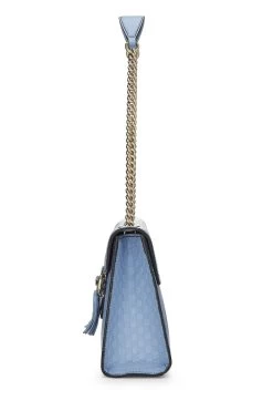 Blue Microguccissima Leather Emily Chain Shoulder Bag -Fashion clothing QFB1AVCOBB023 3
