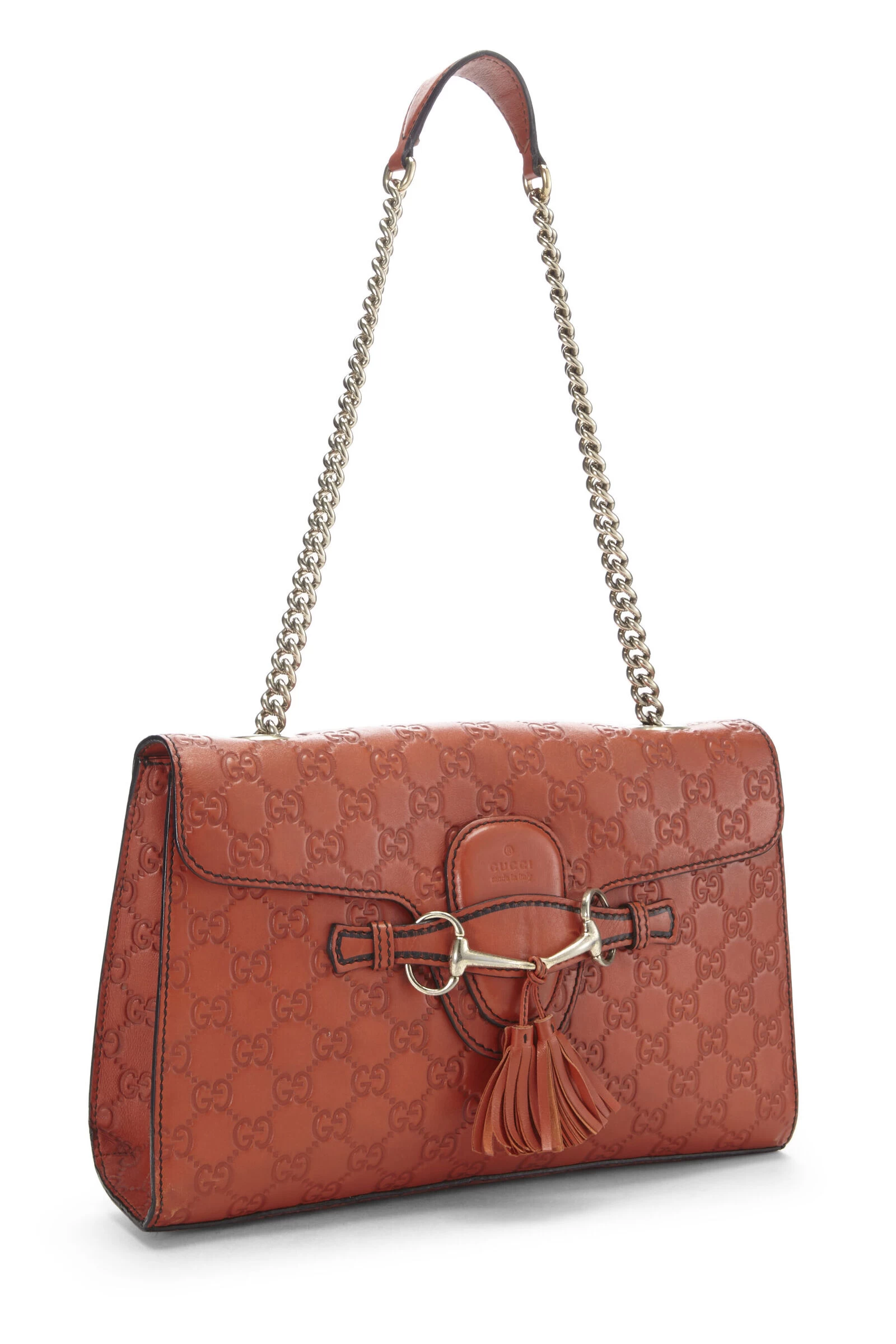 Orange Guccissima Leather Emily Chain Shoulder Bag 2 Orange Guccissima Leather Emily Chain Shoulder Bag - Image 2