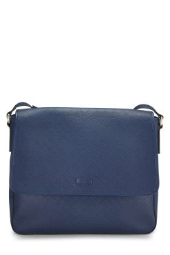 Gucci Blue Diamante Flap Messenger Bag Medium