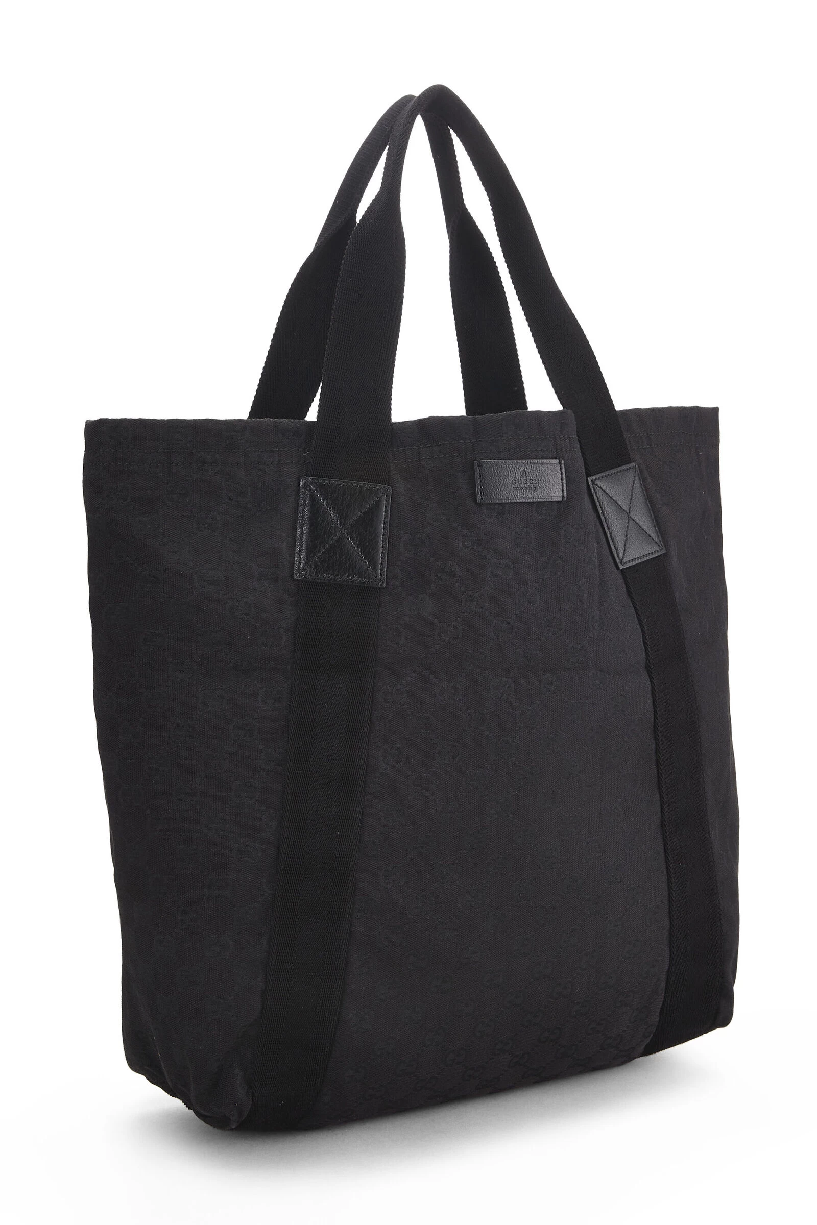 Gucci Black Original GG Canvas Flat Tote 2 Gucci Black Original GG Canvas Flat Tote - Image 2