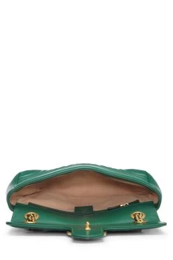 Gucci Green Leather GG Marmont Shoulder Bag Small -Fashion clothing QFB1BI1LGH006 6