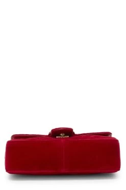 Gucci Red Velvet GG Marmont Shoulder Bag Mini -Fashion clothing QFB1BI39R9005 5