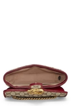 Gucci Red Original GG Canvas Marmont Shoulder Bag Mini -Fashion clothing QFB1BIJYR9003 6