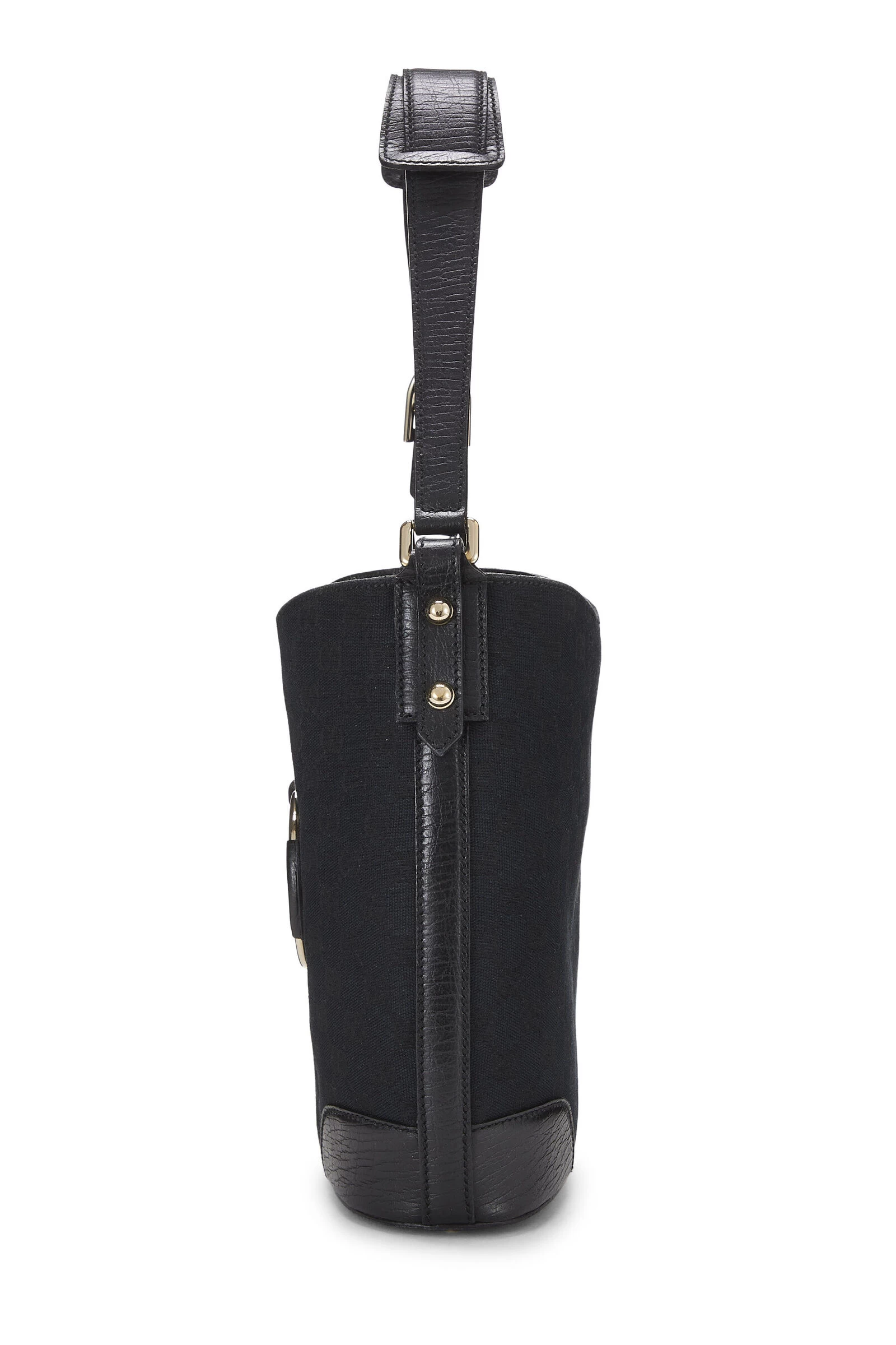 Gucci Black GG Canvas Horsebit Shoulder Bag 3 Gucci Black GG Canvas Horsebit Shoulder Bag - Image 3