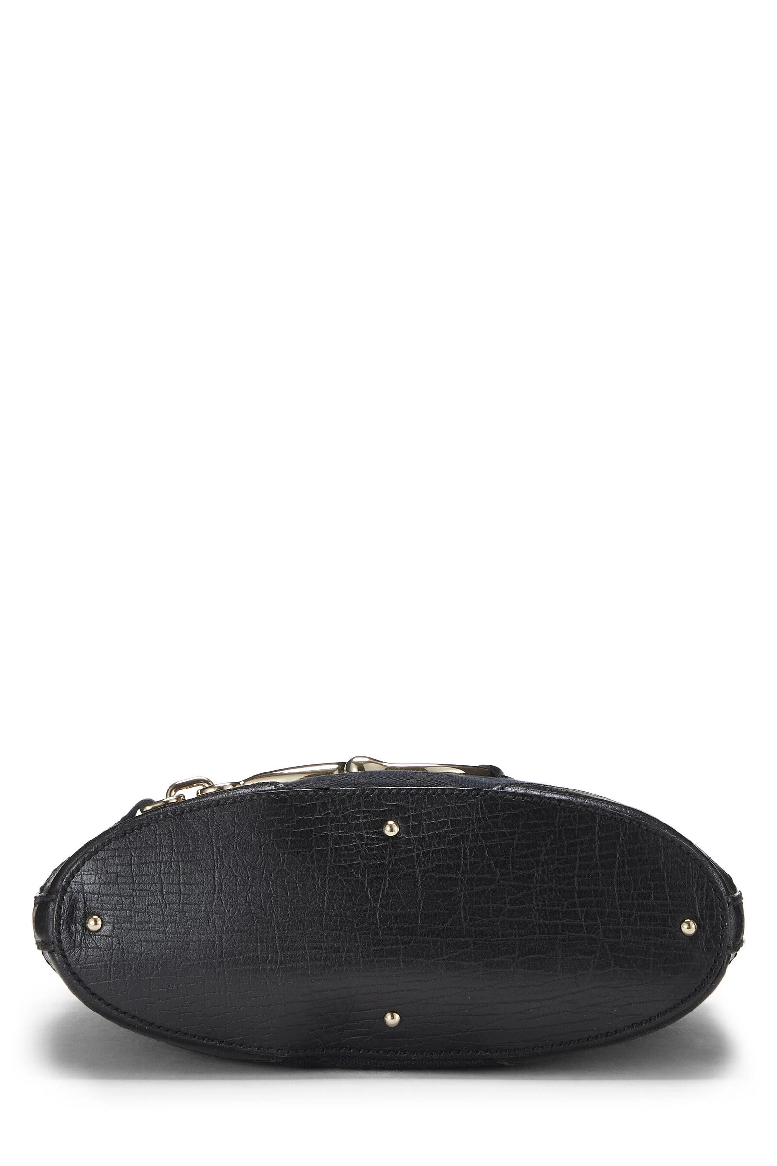Gucci Black GG Canvas Horsebit Shoulder Bag 5 Gucci Black GG Canvas Horsebit Shoulder Bag - Image 5
