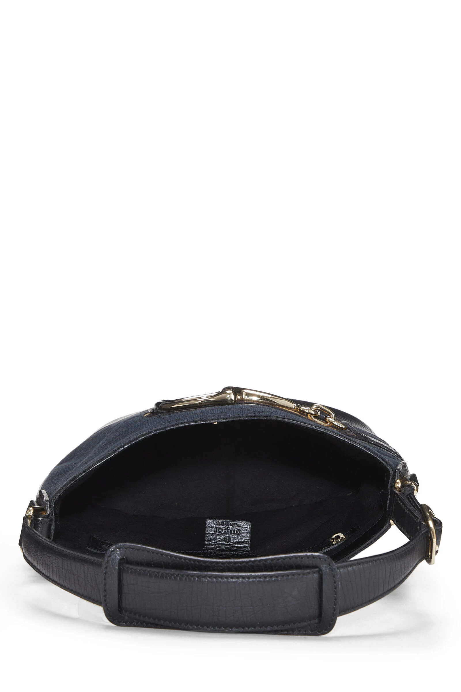 Gucci Black GG Canvas Horsebit Shoulder Bag 6 Gucci Black GG Canvas Horsebit Shoulder Bag - Image 6