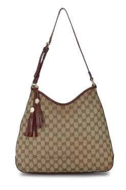 Gucci Burgundy GG Canvas Marrakech Hobo