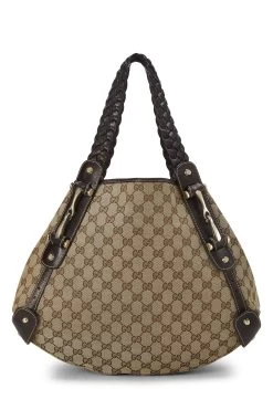 Gucci Brown Original GG Canvas Pelham Tote Large