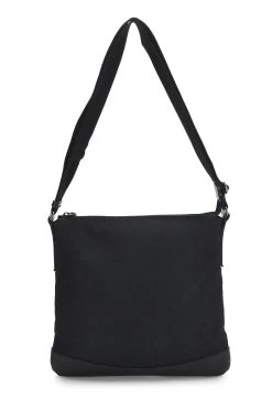 Gucci Black Canvas Pocket Messenger -Fashion clothing QFB1E02BKB000 4