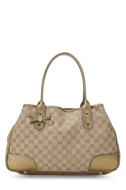 Gucci Gold Original GG Canvas Princy Tote